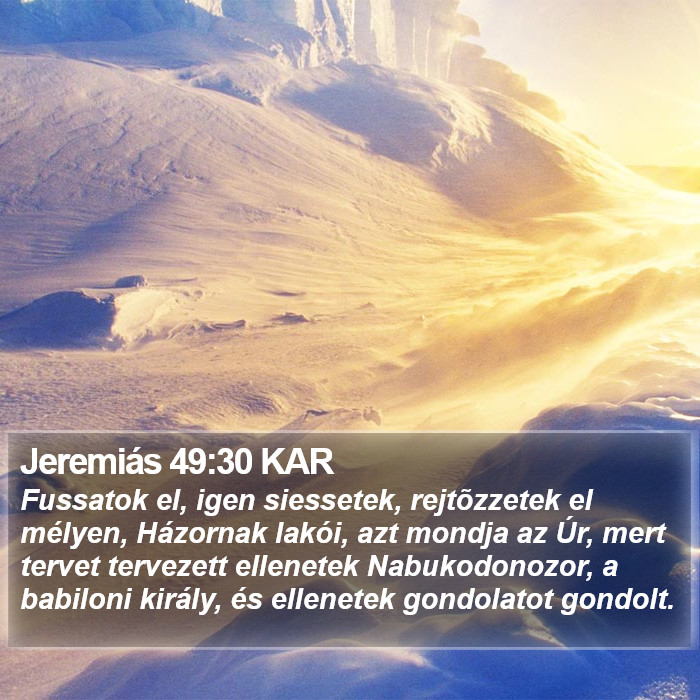 Jeremiás 49:30 KAR Bible Study