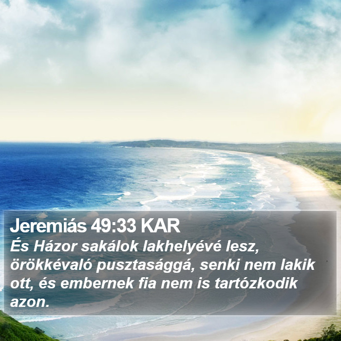 Jeremiás 49:33 KAR Bible Study