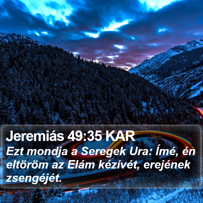 Jeremiás 49:35 KAR Bible Study