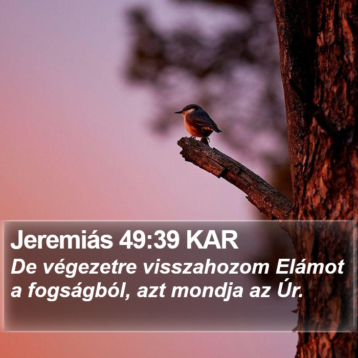 Jeremiás 49:39 KAR Bible Study