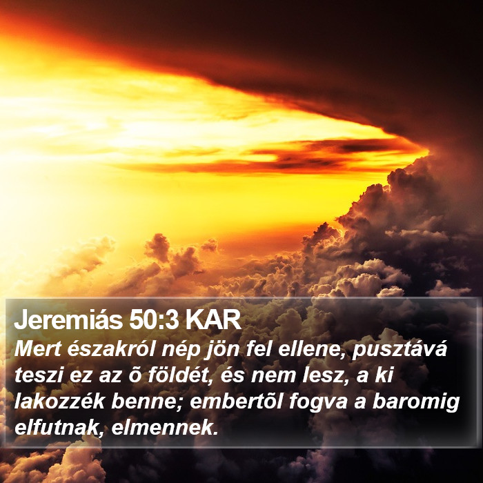 Jeremiás 50:3 KAR Bible Study