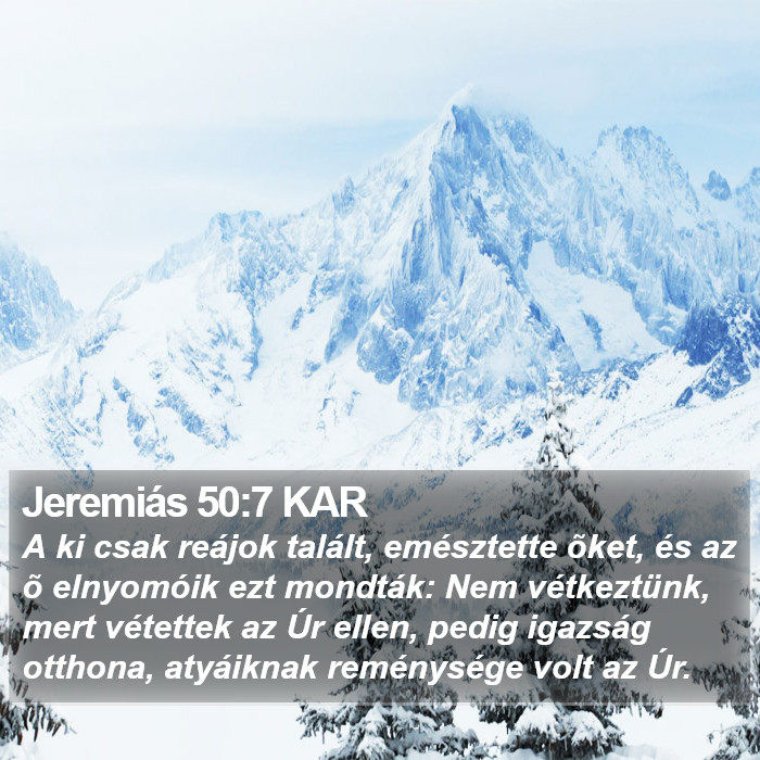 Jeremiás 50:7 KAR Bible Study