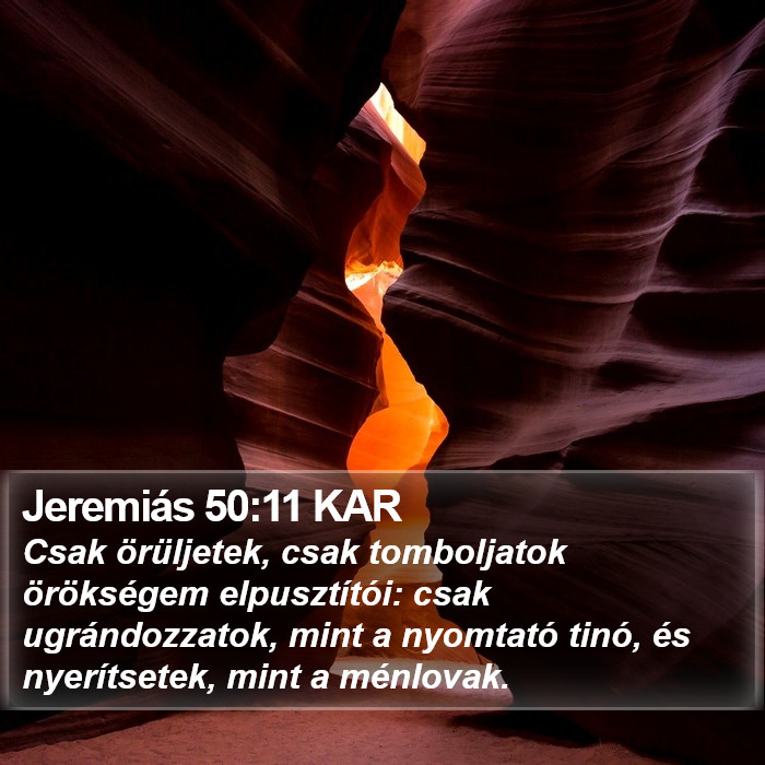 Jeremiás 50:11 KAR Bible Study