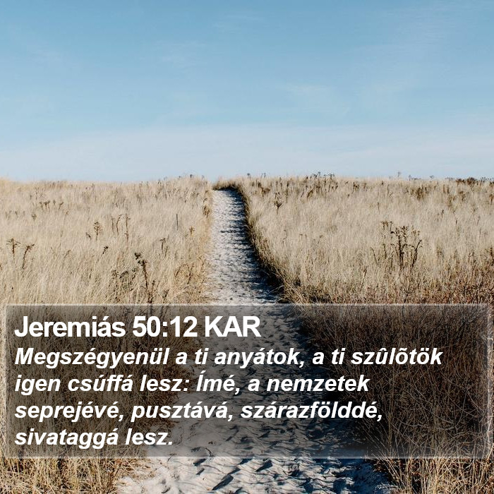 Jeremiás 50:12 KAR Bible Study