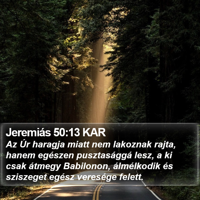 Jeremiás 50:13 KAR Bible Study