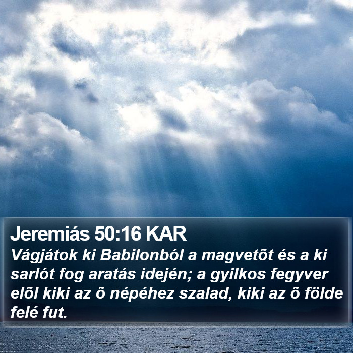 Jeremiás 50:16 KAR Bible Study