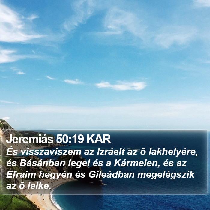 Jeremiás 50:19 KAR Bible Study