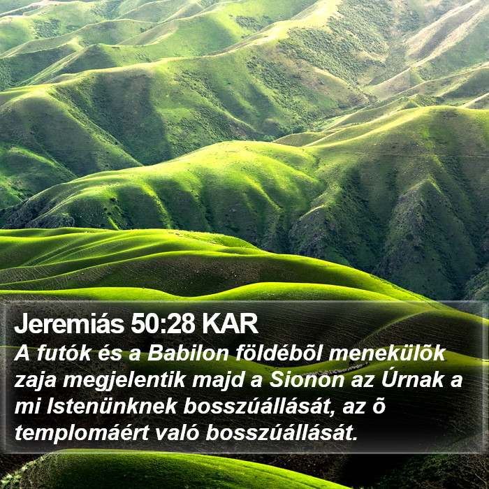 Jeremiás 50:28 KAR Bible Study