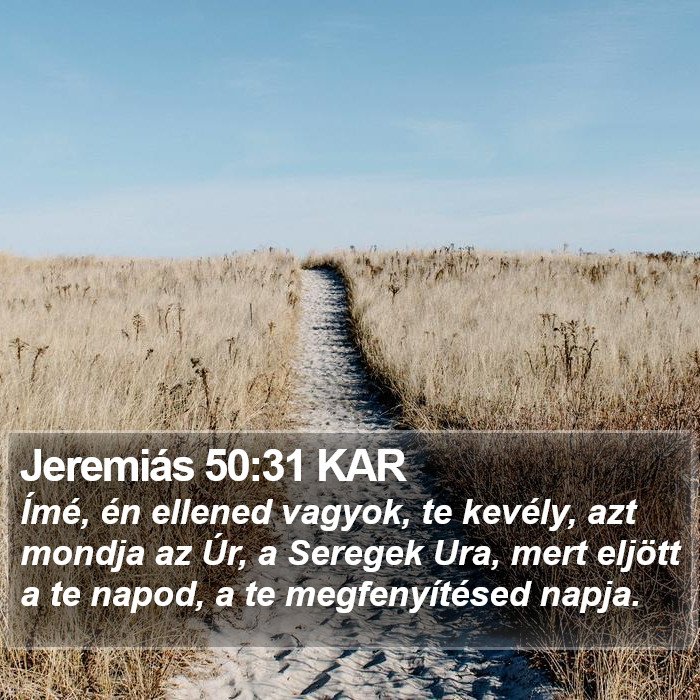 Jeremiás 50:31 KAR Bible Study