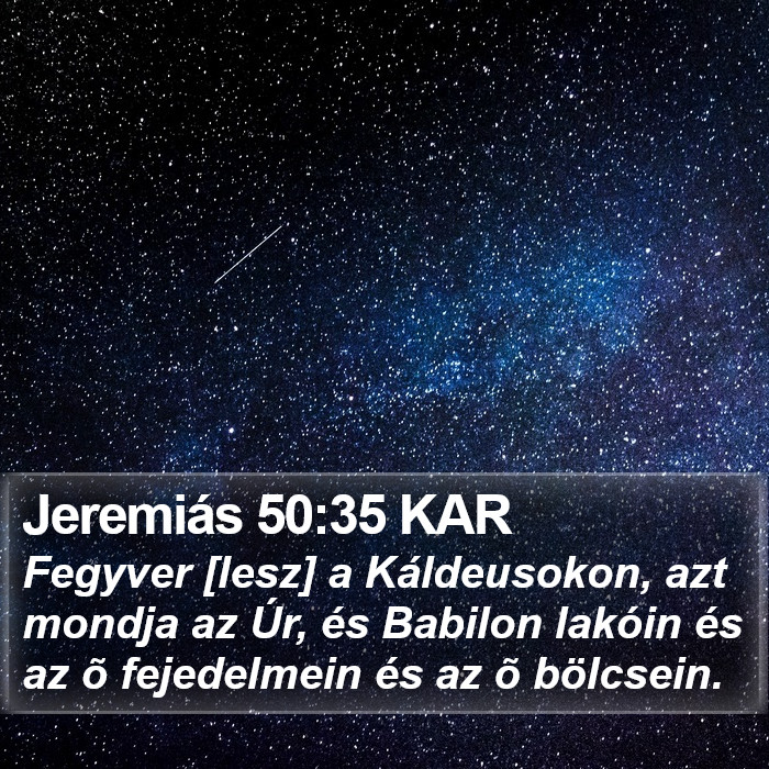 Jeremiás 50:35 KAR Bible Study