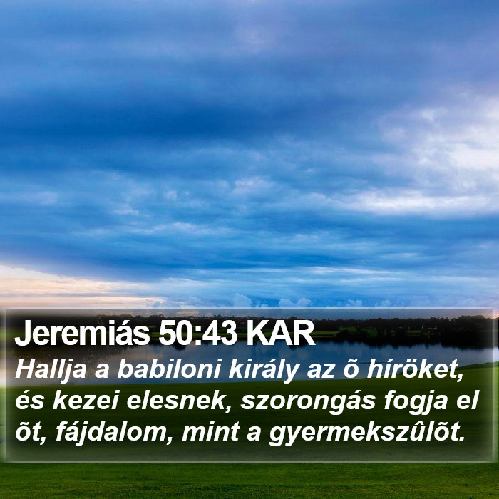 Jeremiás 50:43 KAR Bible Study