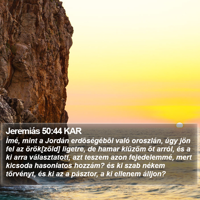 Jeremiás 50:44 KAR Bible Study