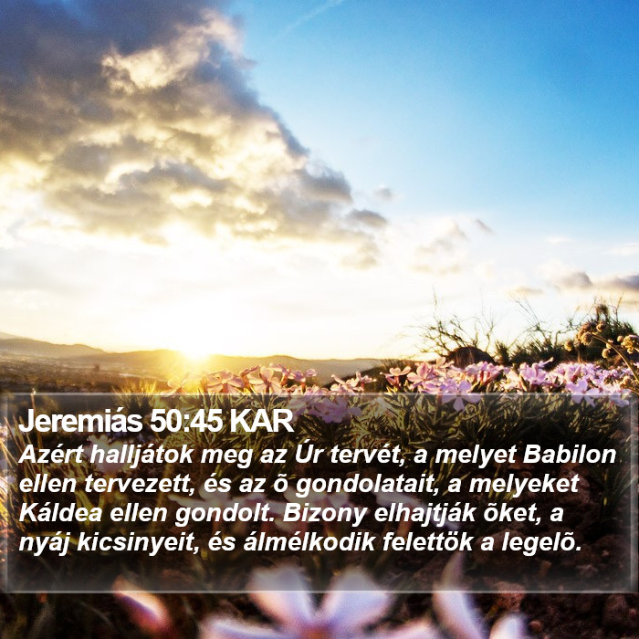 Jeremiás 50:45 KAR Bible Study