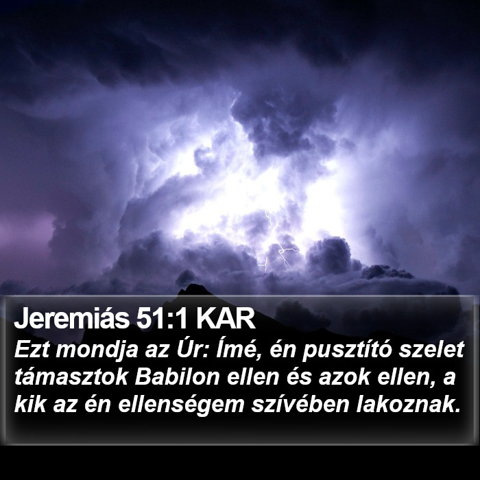 Jeremiás 51:1 KAR Bible Study