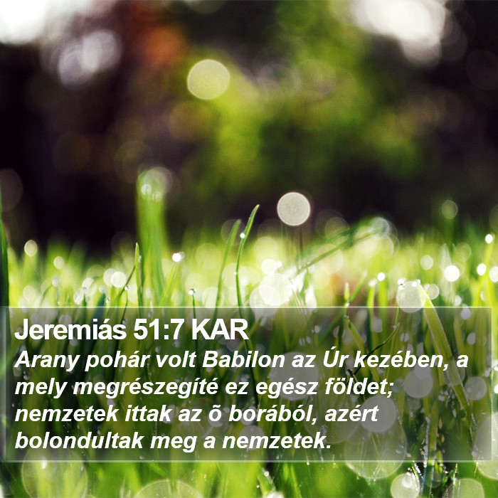 Jeremiás 51:7 KAR Bible Study