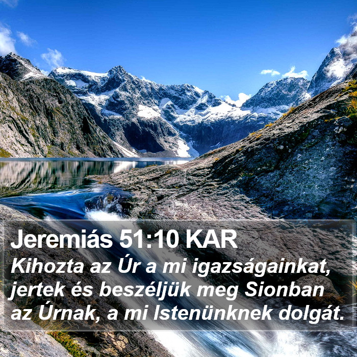 Jeremiás 51:10 KAR Bible Study