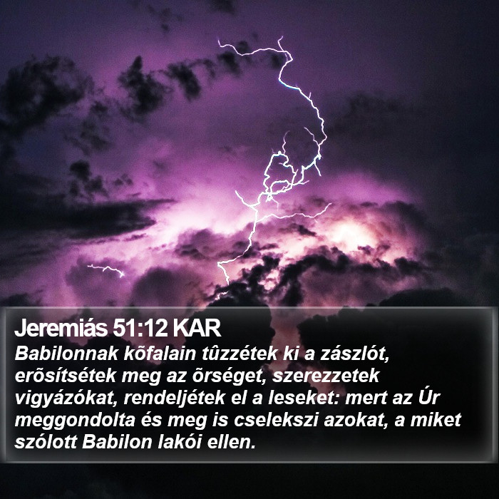 Jeremiás 51:12 KAR Bible Study