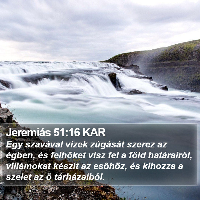 Jeremiás 51:16 KAR Bible Study