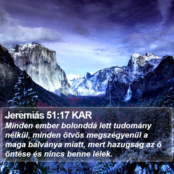 Jeremiás 51:17 KAR Bible Study