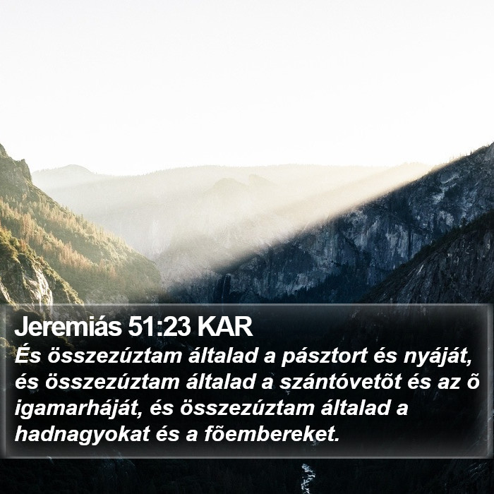 Jeremiás 51:23 KAR Bible Study