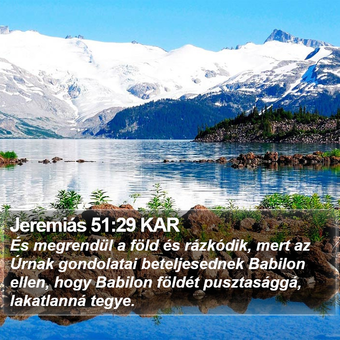 Jeremiás 51:29 KAR Bible Study