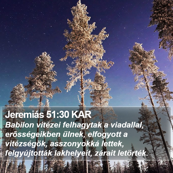 Jeremiás 51:30 KAR Bible Study