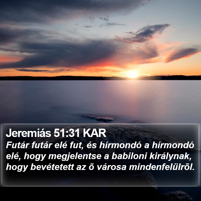 Jeremiás 51:31 KAR Bible Study