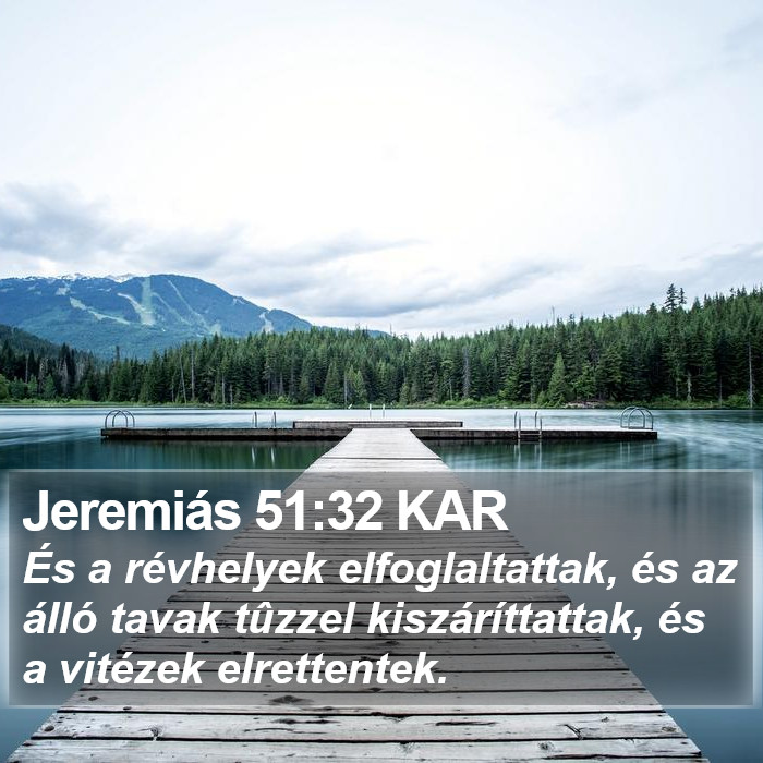 Jeremiás 51:32 KAR Bible Study