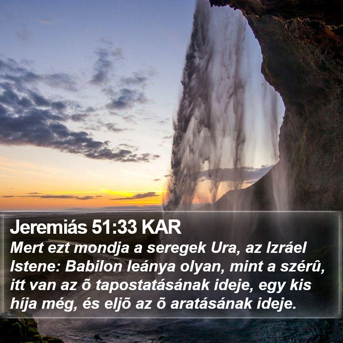 Jeremiás 51:33 KAR Bible Study