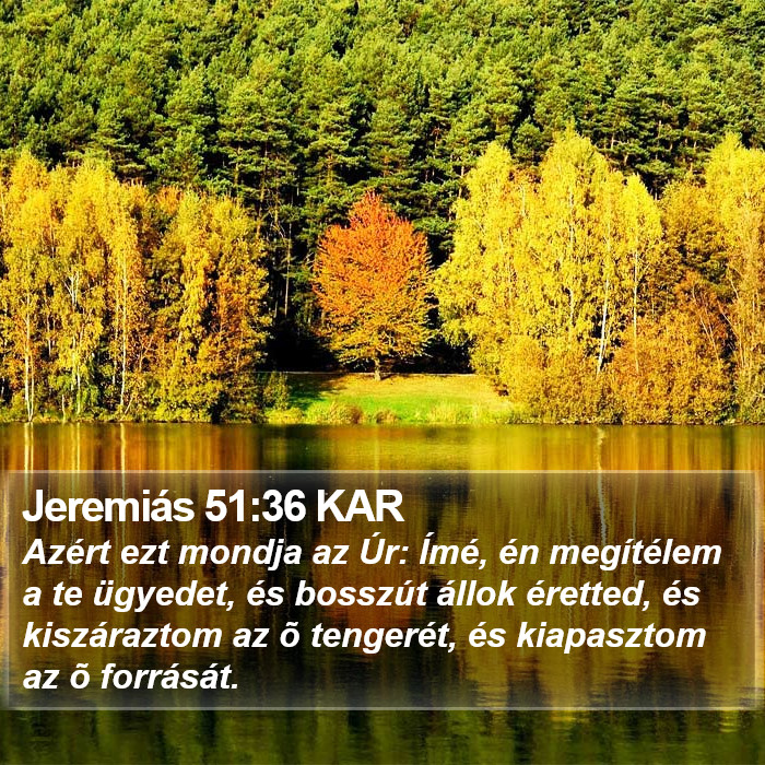 Jeremiás 51:36 KAR Bible Study