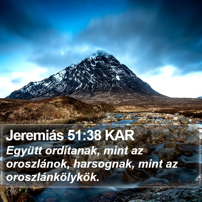 Jeremiás 51:38 KAR Bible Study