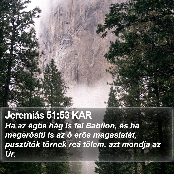 Jeremiás 51:53 KAR Bible Study