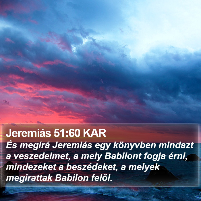 Jeremiás 51:60 KAR Bible Study