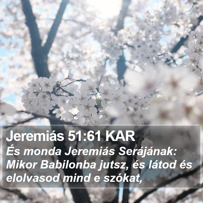 Jeremiás 51:61 KAR Bible Study