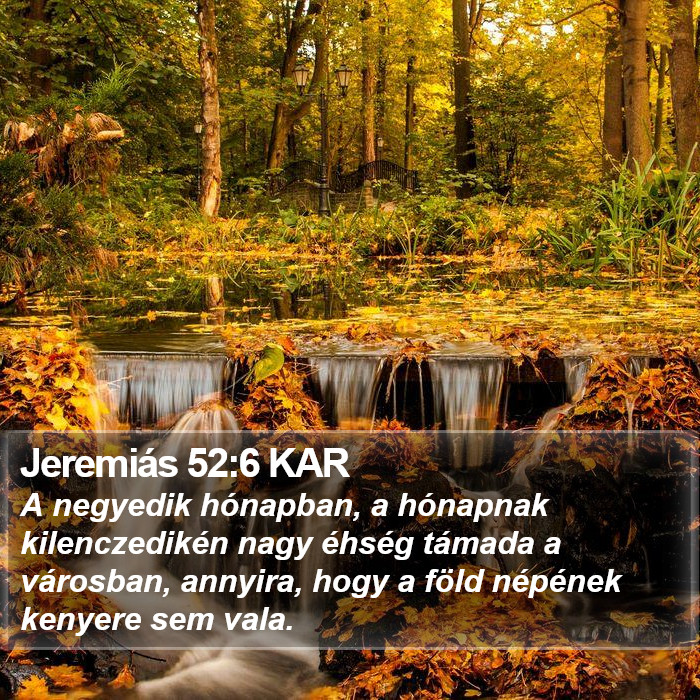 Jeremiás 52:6 KAR Bible Study