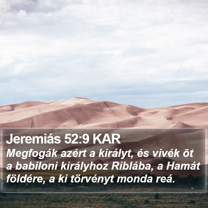 Jeremiás 52:9 KAR Bible Study