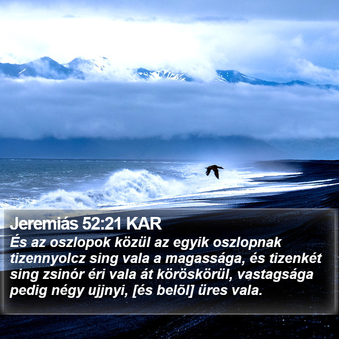 Jeremiás 52:21 KAR Bible Study