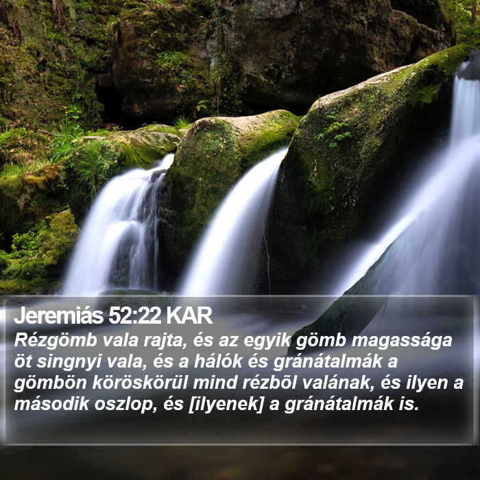 Jeremiás 52:22 KAR Bible Study