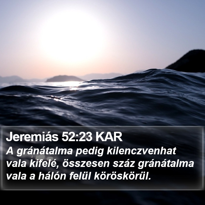 Jeremiás 52:23 KAR Bible Study