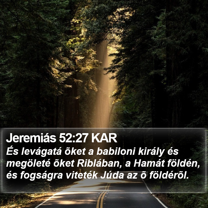 Jeremiás 52:27 KAR Bible Study