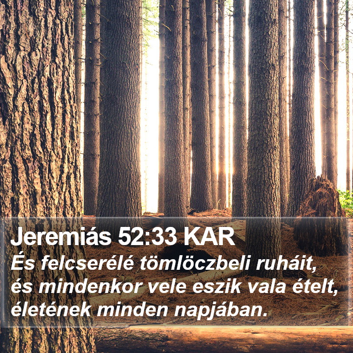 Jeremiás 52:33 KAR Bible Study