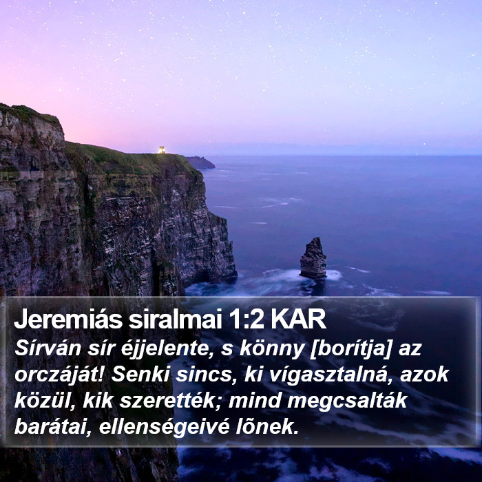 Jeremiás siralmai 1:2 KAR Bible Study