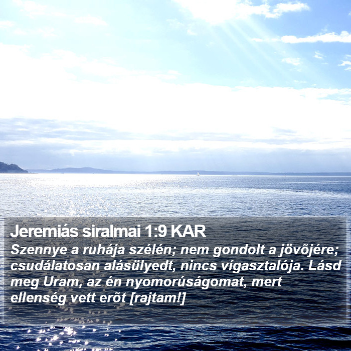 Jeremiás siralmai 1:9 KAR Bible Study