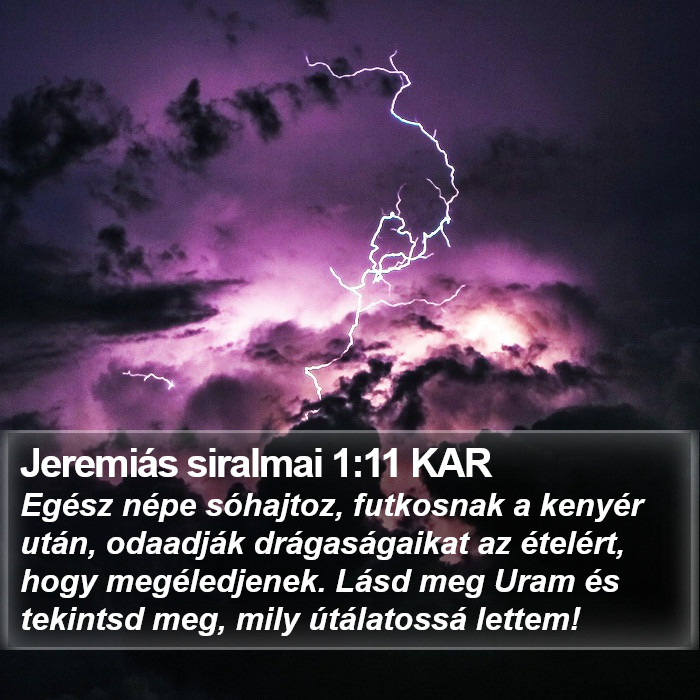 Jeremiás siralmai 1:11 KAR Bible Study