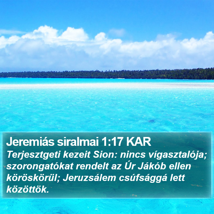 Jeremiás siralmai 1:17 KAR Bible Study