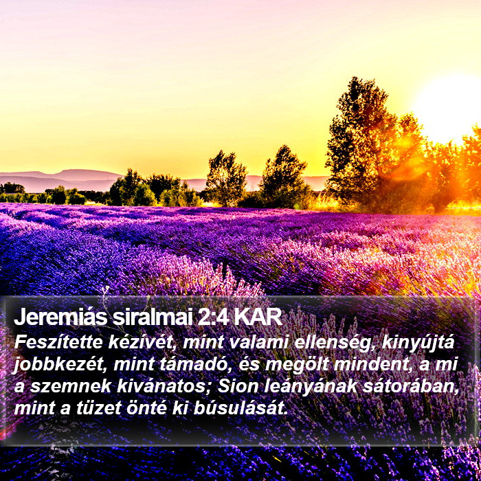 Jeremiás siralmai 2:4 KAR Bible Study