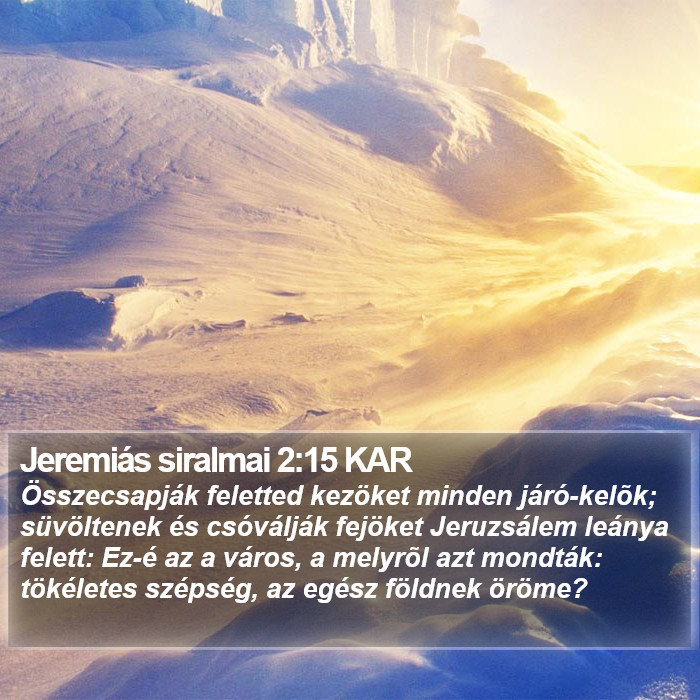 Jeremiás siralmai 2:15 KAR Bible Study