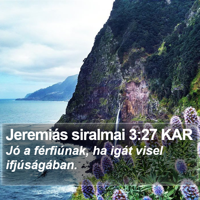 Jeremiás siralmai 3:27 KAR Bible Study