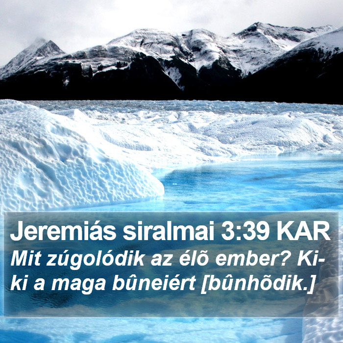 Jeremiás siralmai 3:39 KAR Bible Study