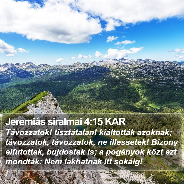 Jeremiás siralmai 4:15 KAR Bible Study